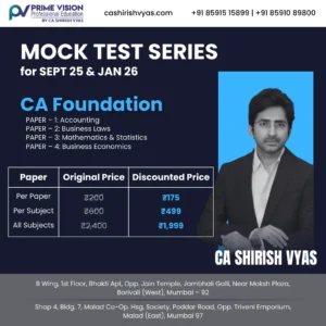 CA Foundation MOCK TEST SERIES