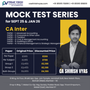 CA INTER MOCK TEST SERIES for MAY 2025