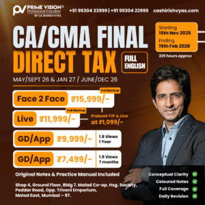 CA/CMA FINAL DIRECT TAX FULL ENGLISH MAY/SEPT 26 & JAN 27 & JUNE/DEC 26