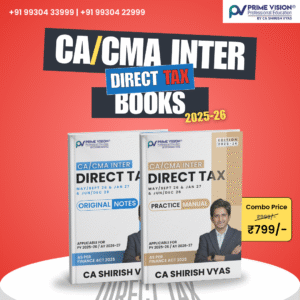 CA / CMA INTER DT Books May/Sept 26 & Jan 27 & Jun/Dec 26 | Original Notes and Practice Manual Combo By CA Shirish Vyas