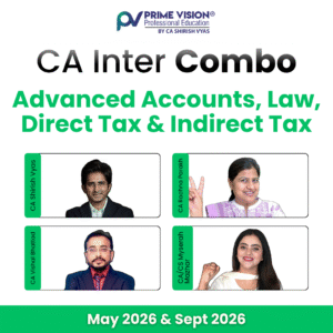 CA Inter Group 1 | Advanced Accounts, Law, Direct Tax & Indirect Tax Full Combo May 26 Sep 26 Onwards By CA CS Mayserah Mazhar, CA Rachna Parakh, CA Shirish Vyas & CA Vishal Bhattad