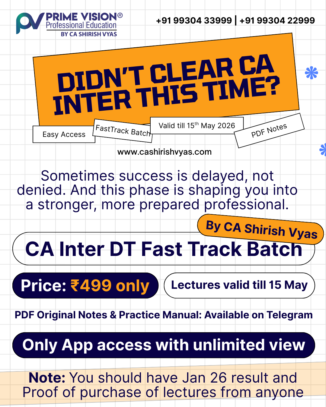 CA Inter DT Fast Track Batch