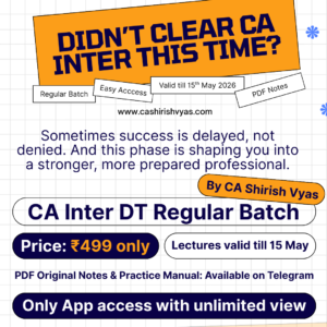 CA Inter DT Regular Batch